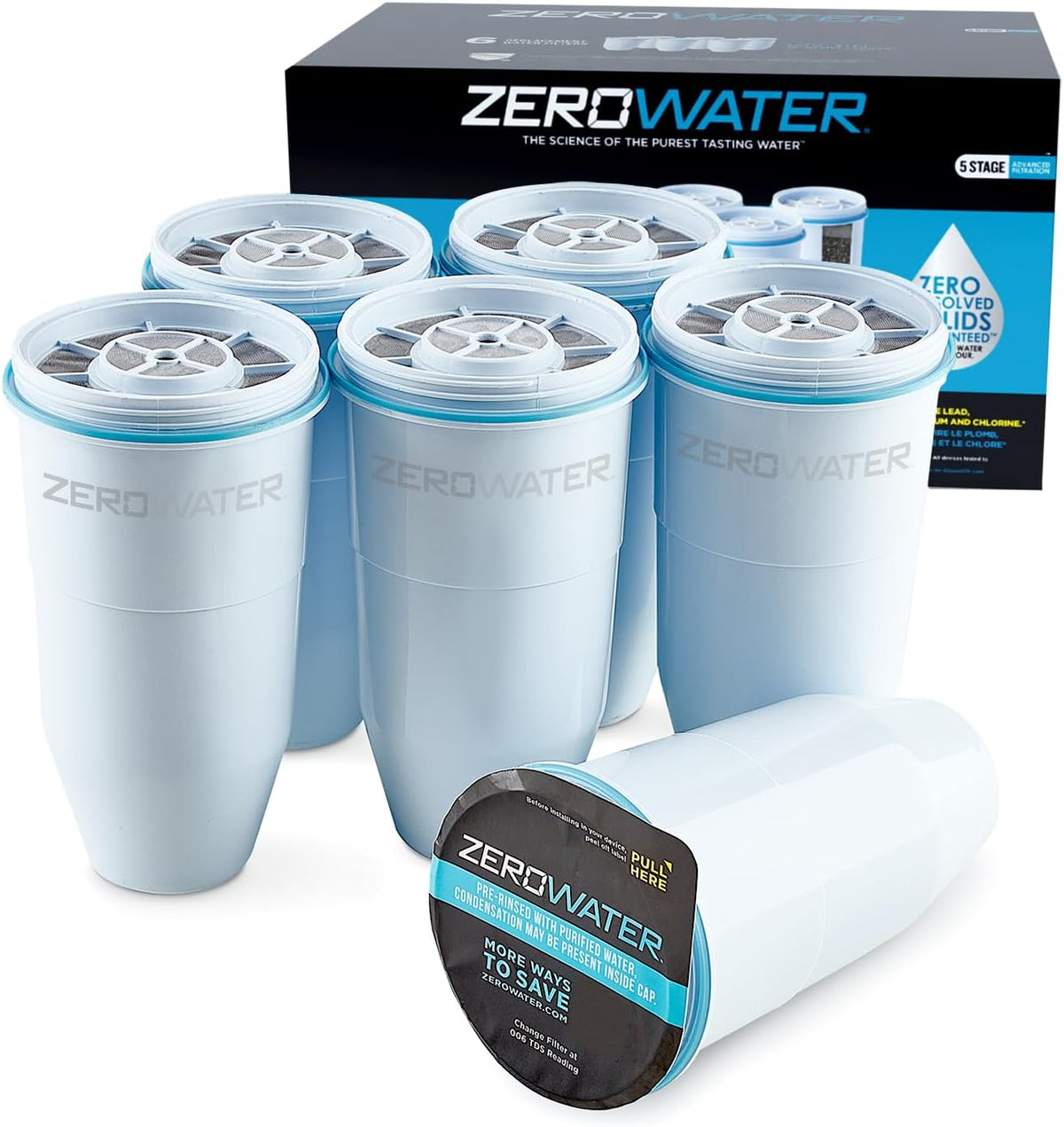ZeroWater Official Replacement Water Filter Removes PFOA/PFOS 2-Pack - Image 10