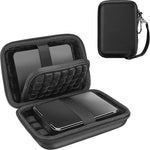 ProCase hard drive case front view showing black water resistant protective hard shell