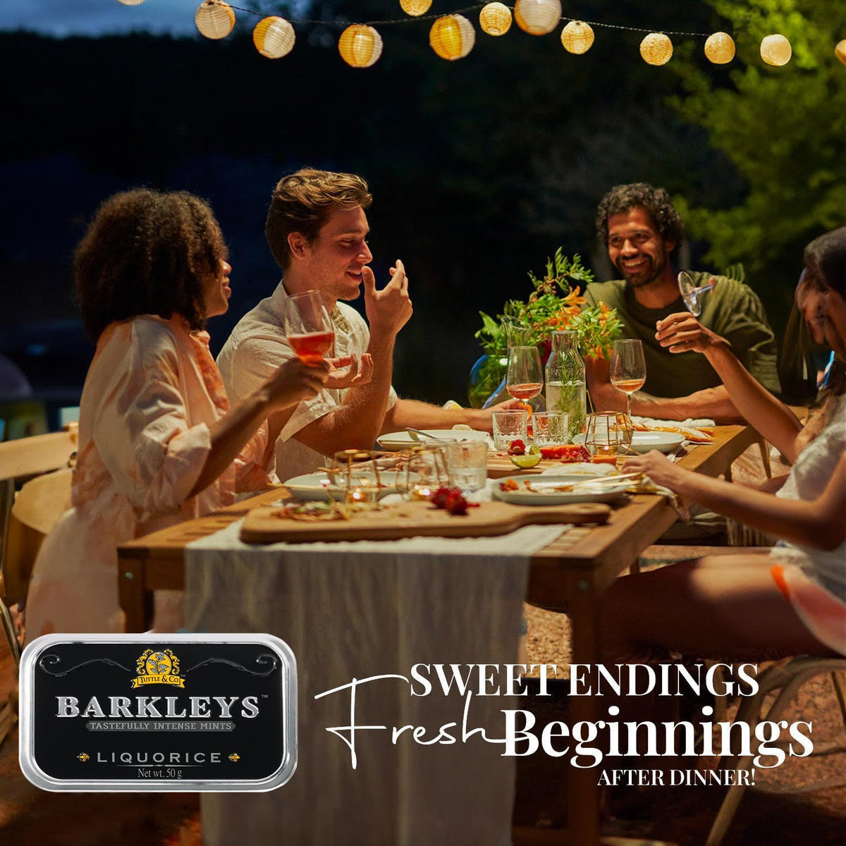 Durable metal container of Barkleys intense flavor botanical pastilles