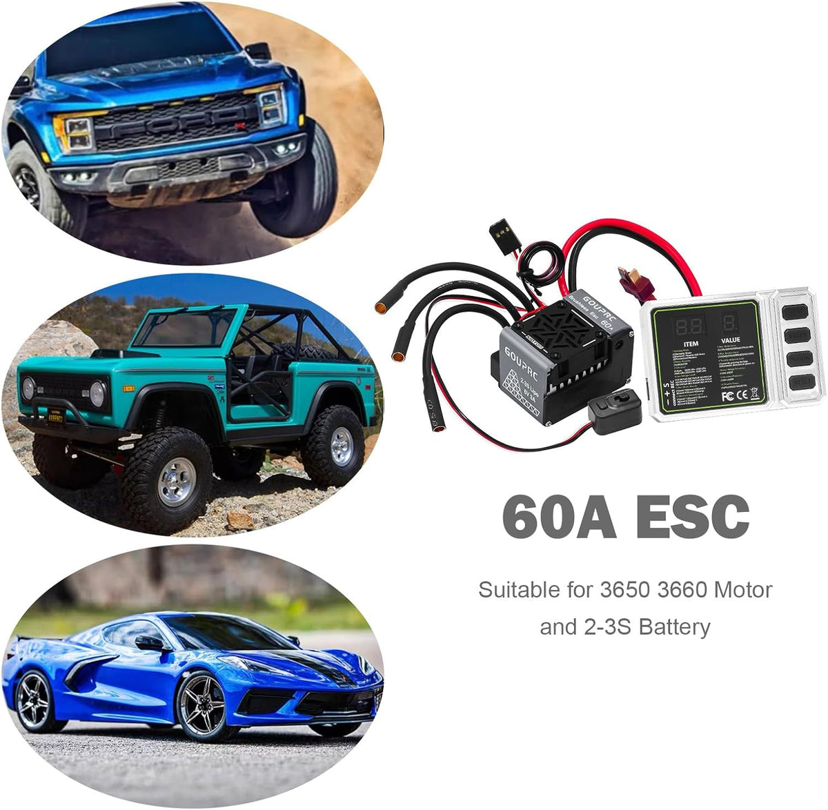 GOUP RC electronic speed controller with programming card