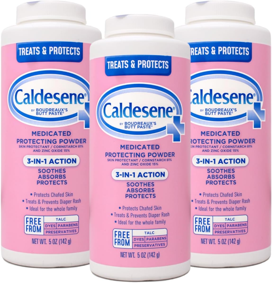 Caldesene Medicated Protecting Powder 3 pack front view
