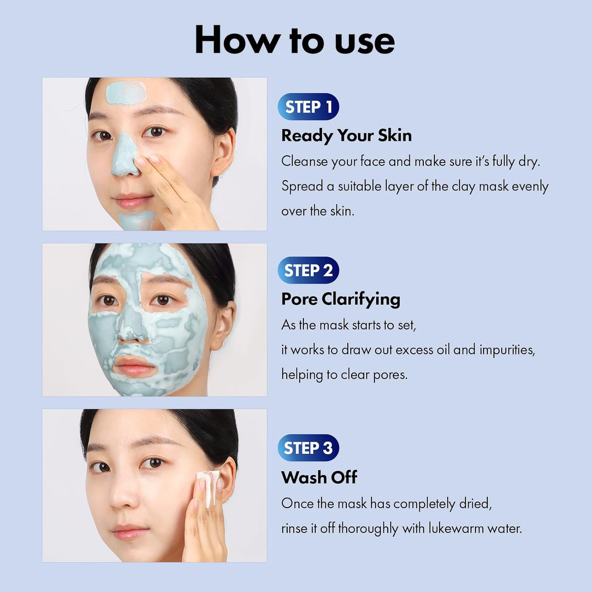 Tosowoong skincare mud mask ingredients and clay blend info