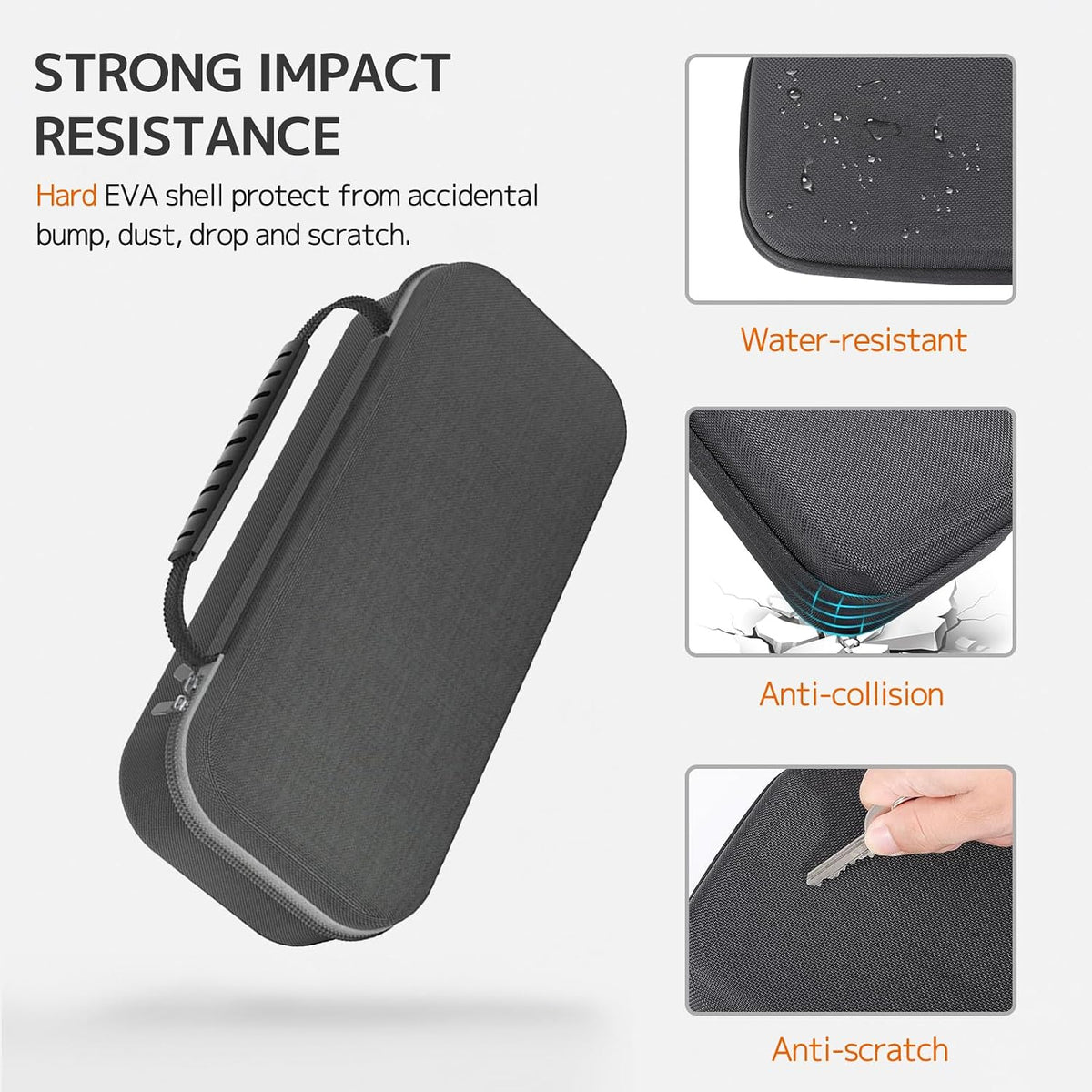 NINKI hard EVA shell travel case open view showing custom molded interior