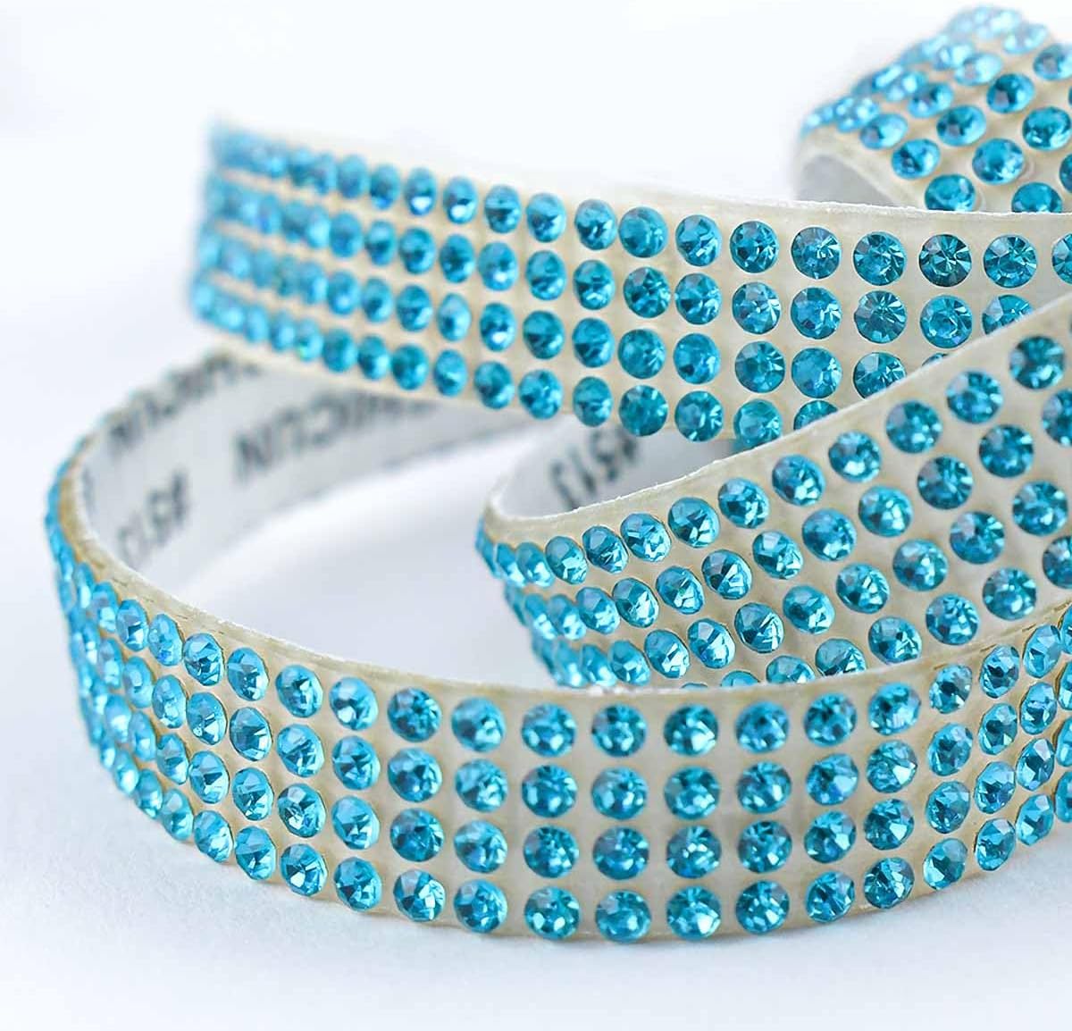 Self adhesive rhinestone ribbon backing paper demonstration