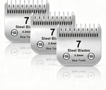 7 Skip Tooth Detachable Pet Dog Grooming Steel Blades,Compatible with Andis,Oster A5,Wahl KM10 Series Clippers,Cut Length 1/8-Inch (3.2mm) 1 Pack - Image 12