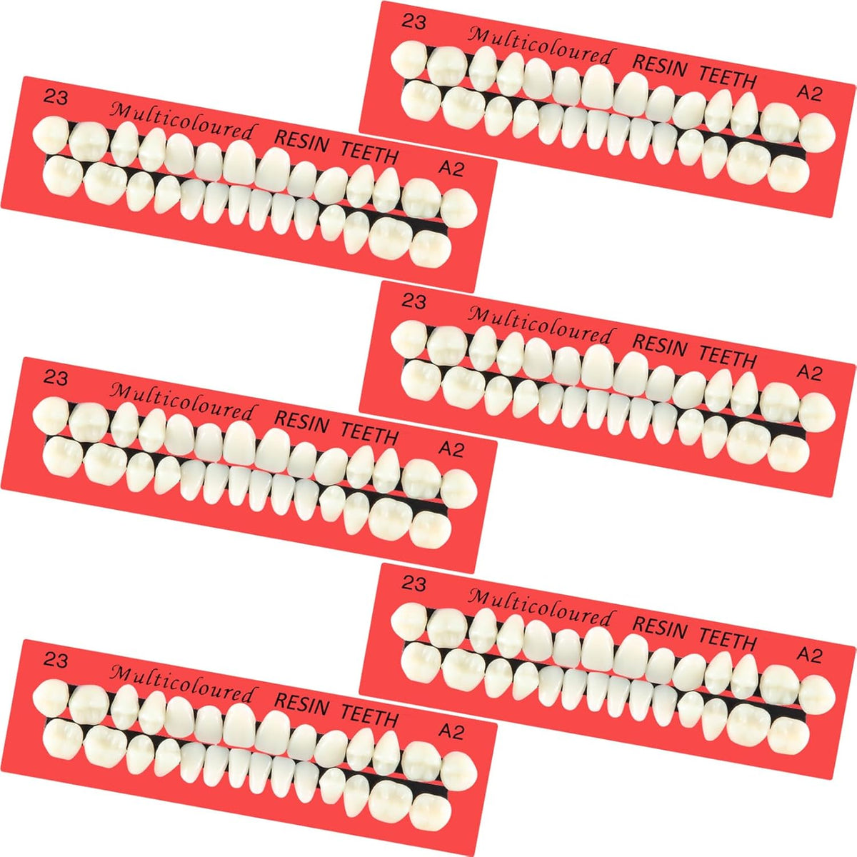 BBTO 168 pieces acrylic resin fake teeth set front view