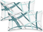 CaliTime Decorative Couch Throw Pillow Covers, 16 X 16 Inches, Teal | Pack of 2, Cozy Fleece Arc-shaped Abstract Geometric Lines Cushion Covers for Sofa Bed Living Room Farmhouse Home - Image 15