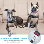SlowTon pet car restraint with elastic bungee buffer