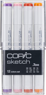 Copic alcohol markers neatly arranged in storage box