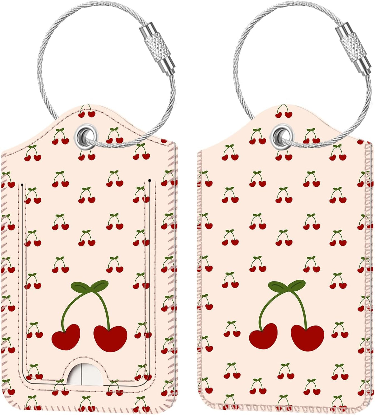 Fintie Luggage Tags Privacy Cover ID Label for Travel Bag Suitcase | with Stainless Steel Loop and Address Card, Starry Night, Agate Hexagons - Image 10