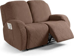 Recliner Sofa Covers Recliner Chair Covers Couch Covers for Reclining Couches with Pockets Washable Furniture Protector with Elastic Bottom (3 Seater, Black) - Image 15