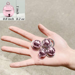 DORUI copper pet tracking accessories in a set of four count showing the high quality pink finish.
