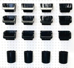 WallPeg pegboard organizer accessories mounted on panel