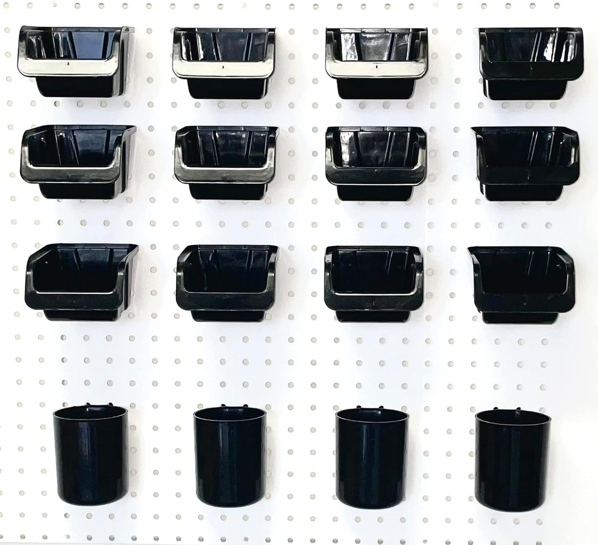 WallPeg pegboard organizer accessories mounted on panel