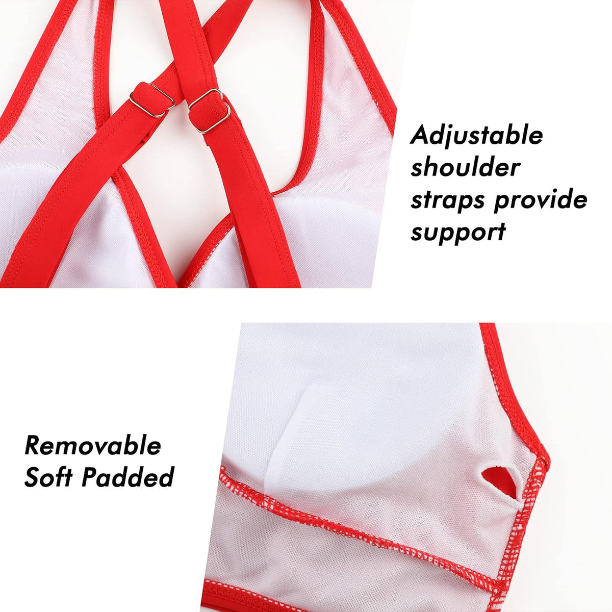 SEAFORM V neck swimwear push up padded cups