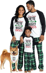 IFFEI Family Christmas Pajamas Matching Sets with Graphic Tops and Pockets | Christmas pajamas for family with pockets, soft stretch tops and plaid pants with adult adjustable drawstring waist - Image 10
