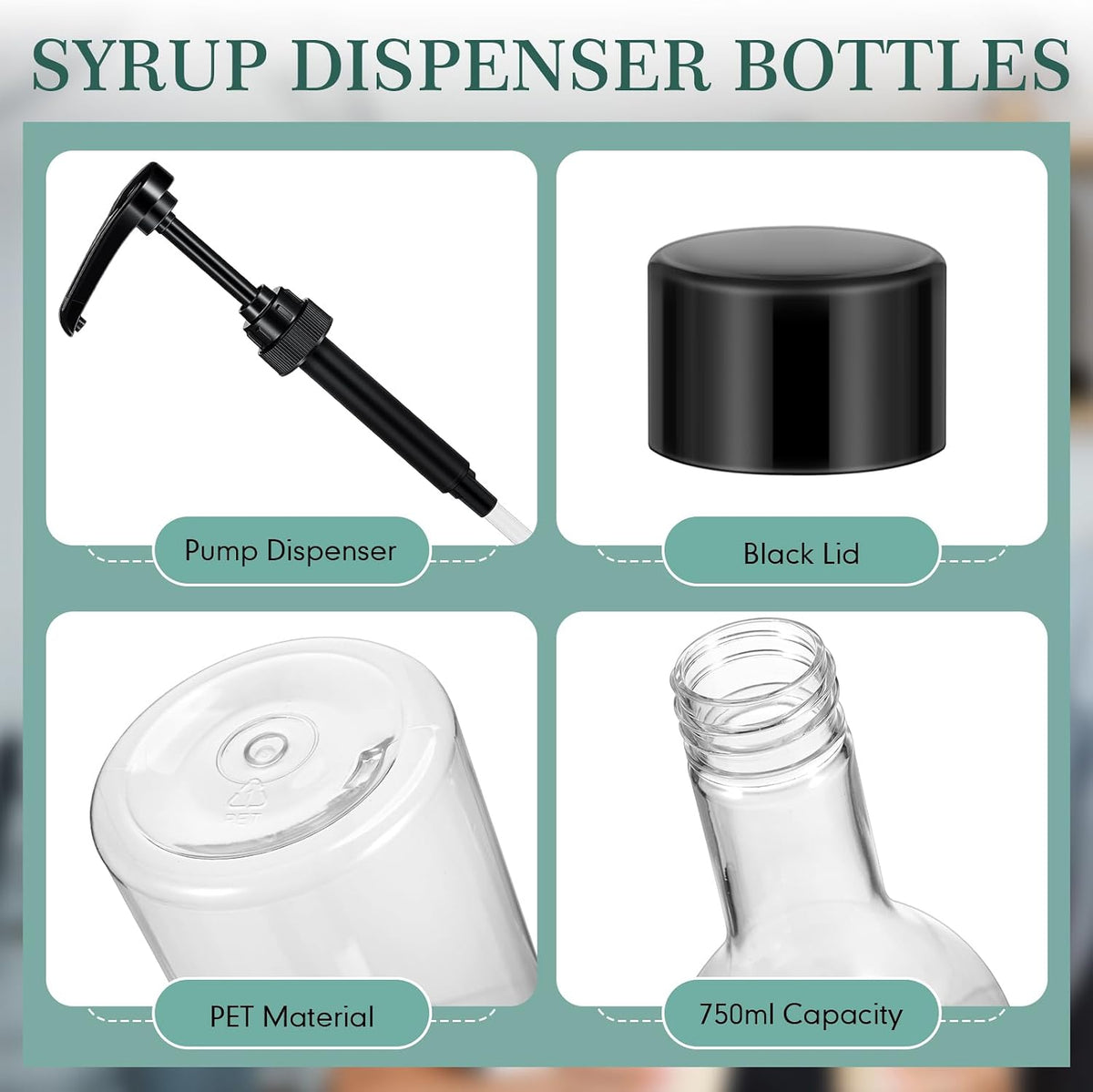 Maxdot plastic bottle with pump assembled view