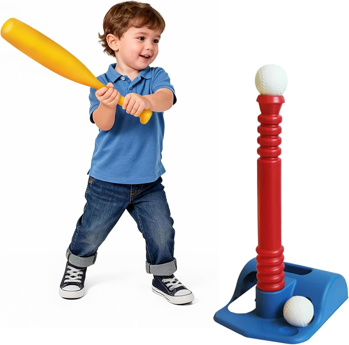 Little Tikes Elevon T-Ball Set Red front view