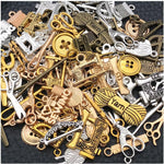 WOCRAFT 100pcs Flowers Charms for Jewelry Making Assorted Jewelry Bangle Bracelet Charms Wholesale Mixed Bulk Metal Earring Charms for DIY Necklace Keychain Craft Supplies (SN880) - Image 13