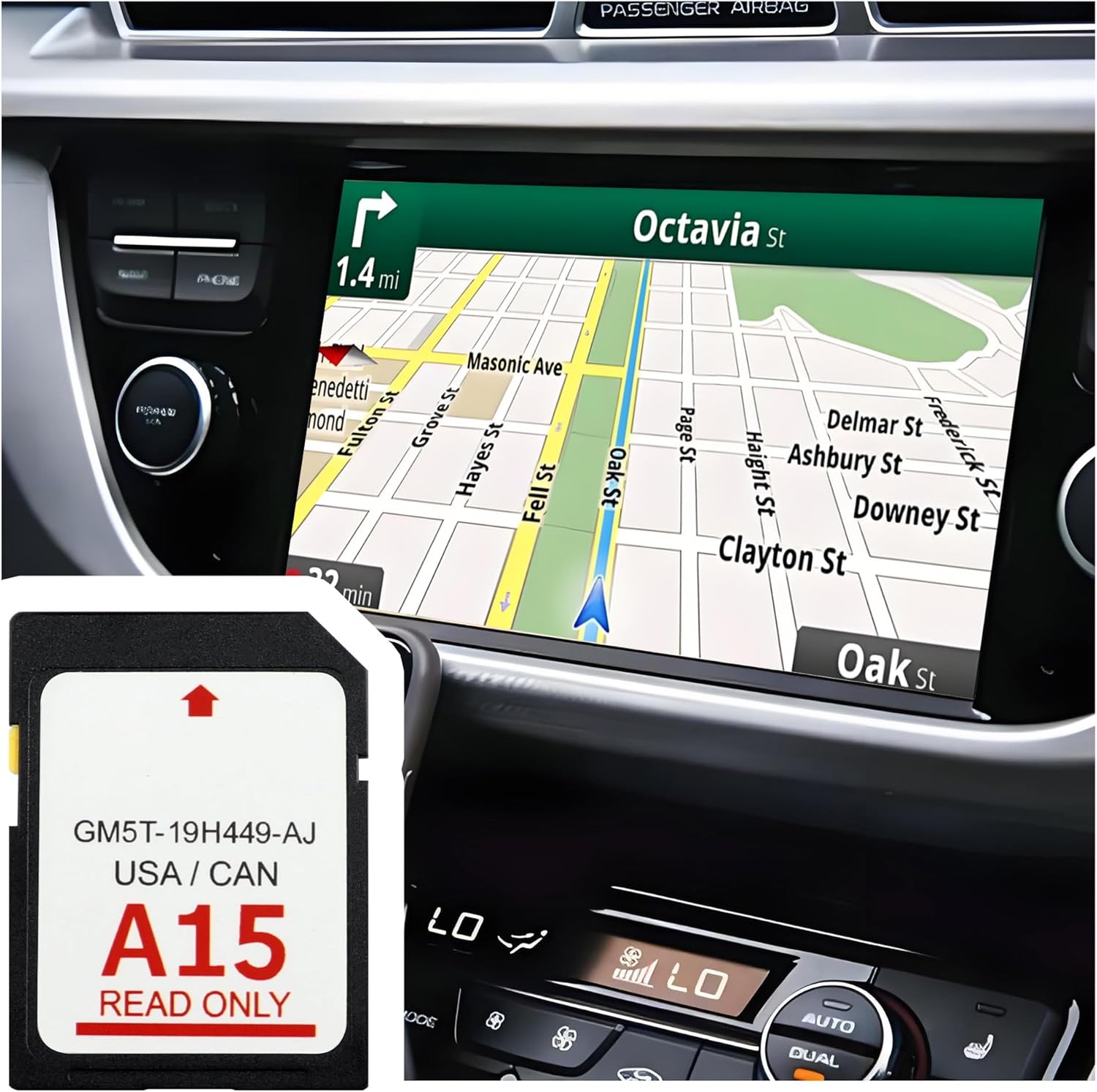 Stacool A15 Navigation SD Card front view for Ford and Lincoln