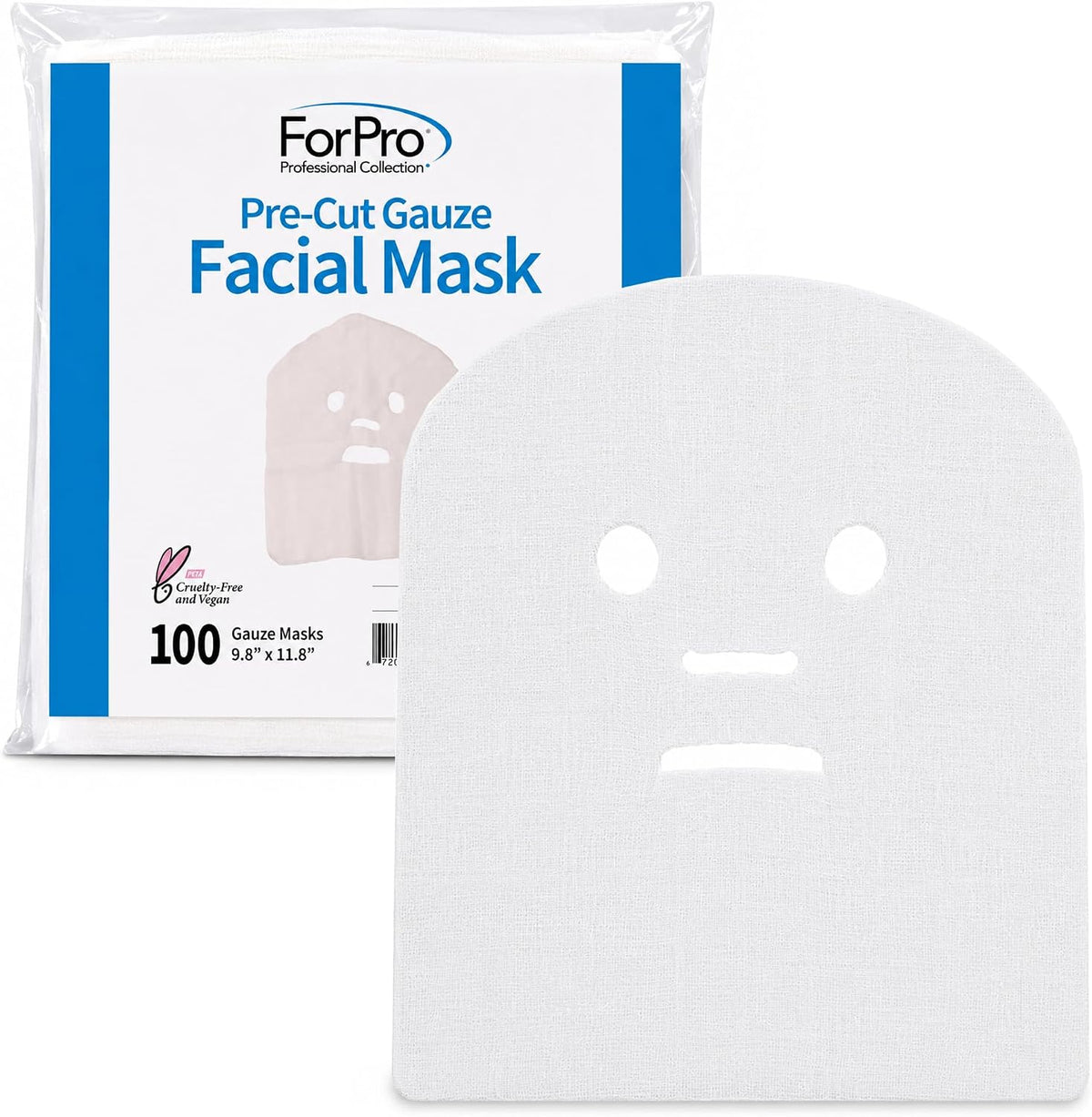 ForPro professional collection precut gauze facial mask front view packaging