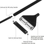 Close up view of the twenty-six inch adjustable extension rods assembled together for deep fish tank maintenance.