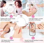 Uiopy arch LED nail desk lamp with integrated phone holder mount