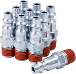 1/4 Inch Female Air Plugs, 10-Pack NPT Industrial Iron Air Hose Fittings with 1/4'' Flow Hole, Quick Connect Gas Line Fittings with Pre-Coated Sealant, M Style Plugs Kit - Image 11