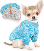 2 Pieces Dog Sweaters for Small Dogs Fall Dog Clothes Male Winter Fleece Pet Sweaters Warm Thick Puppy Outfit Small Dog Sweater for Boy Girl Dogs Teacup Dog, Yorkie, Chihuahua, Pug, XXS,Grey Navy - Image 11