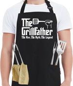 Kaidouma Funny Grill Aprons for Men Dad - Chef Cooking Grilling BBQ Apron | The Grillfather, Cotton, Adjustable, 2 Pockets, 40" Long Ties, Husband Dad Papa Gifts for Birthday Father's Day Christmas - Image 14