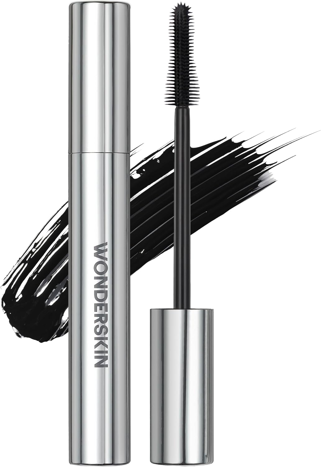 Wonderskin Power'Full Mascara in black front view premium volumizing lash makeup