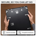 Tempered glass surface reflection highlighting protective clarity.