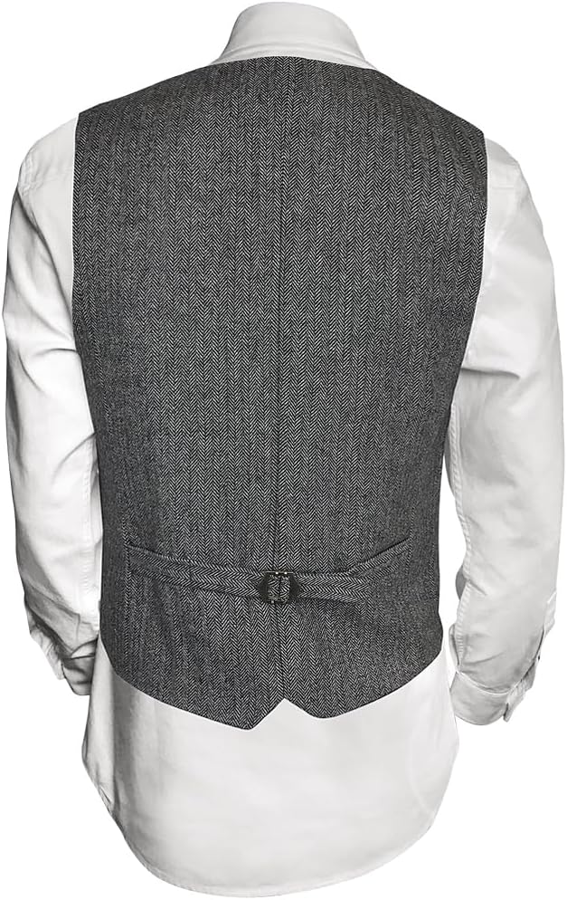 The Celtic Ranch men's wool waistcoat styled for formal dress wear