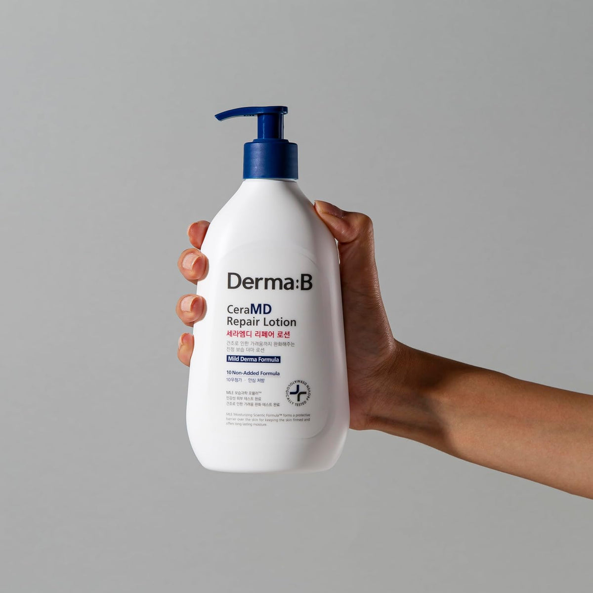 Derma B CeraMD Repair Lotion 400ml bottle size comparison