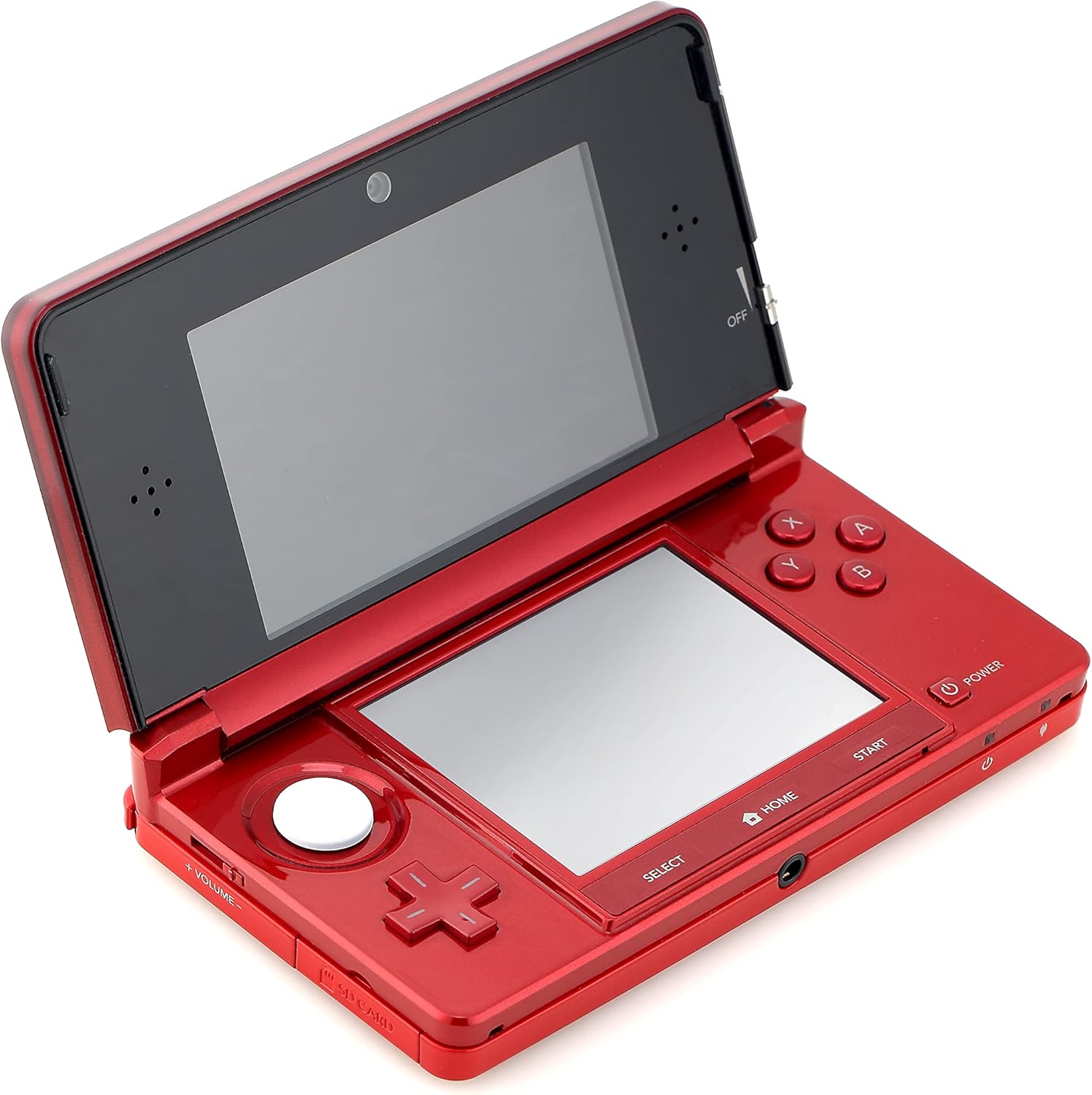 Edlike Nintendo 3DS Flame Red handheld game console front view.