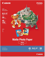 Canon 7981A004 Photo Paper Plus Matte 8.5x11 inches pack front view photo paper for inkjet printers