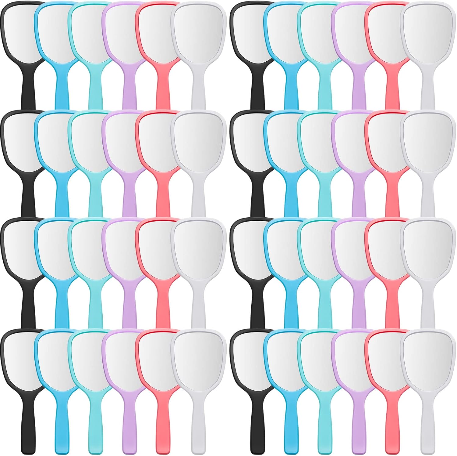 Vinsot handheld mirror pack front view showcasing various color frames