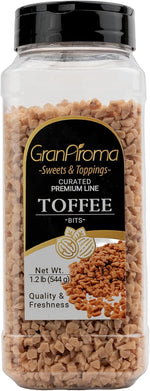 USA imported GranAroma dessert topping jar displaying product nutritional facts.