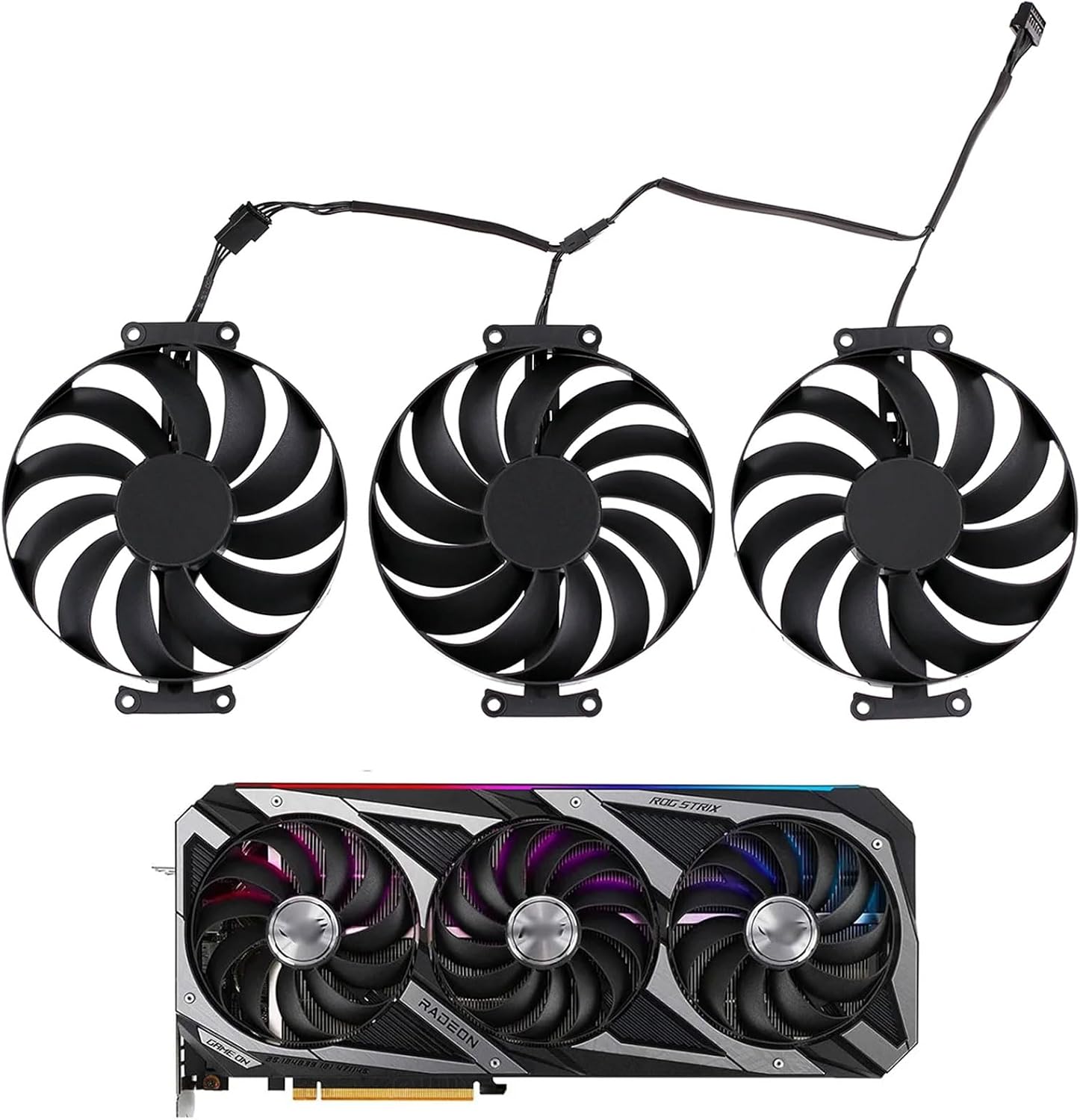 LTANDBR 95mm GPU cooling fan replacement showing the front blade structure.