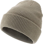 Connectyle acrylic cuffed beanie folded cuff detail