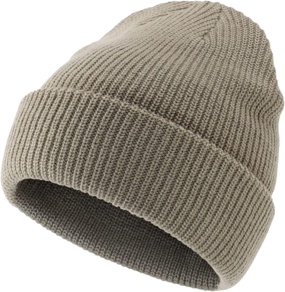Connectyle acrylic cuffed beanie folded cuff detail