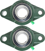 2 Pack UCFL205-16 Pillow Block Bearing, Flange Mount Ball Bearing Unit, 1" Bore, 2-Bolt Flange, Self Aligning Cast Iron Housing, Set Screw Locking Style Flange Pillow Block Bearing (UCFL205) - Image 10