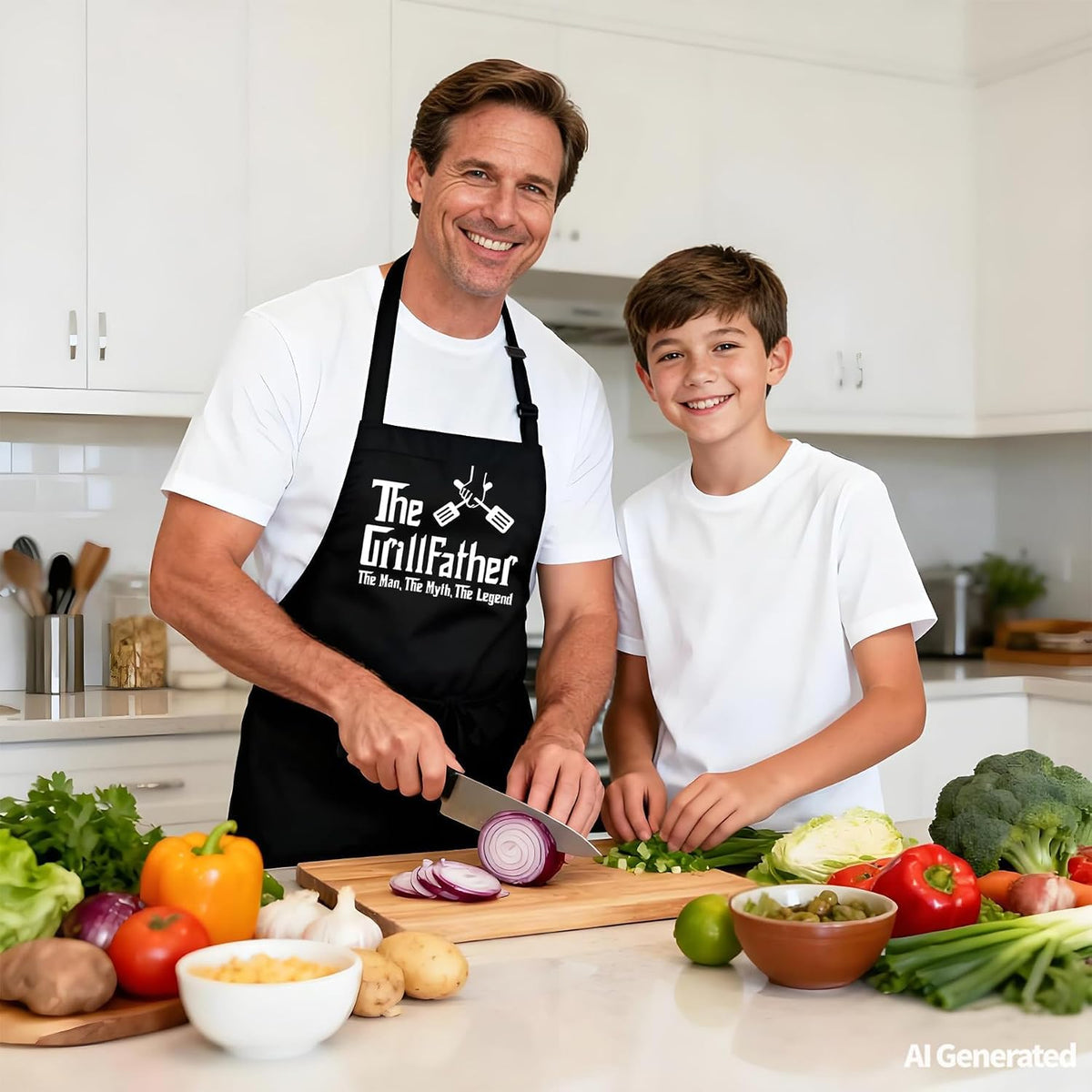 Kaidouma kitchen apron lifestyle view