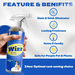 Close up of Muddy Mat Wizz spray nozzle and label details.