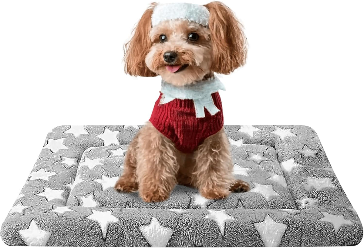 Comparison view of the reversible sides of the Fogkiss dog bed mat