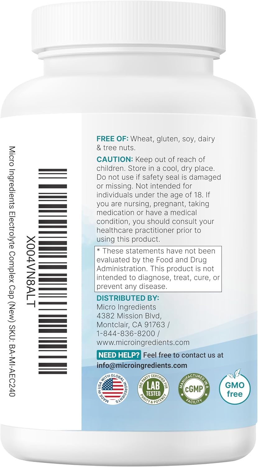 Micro Ingredients Advanced Electrolyte Complex quality certification seal