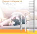Professional pet tick removal equipment set