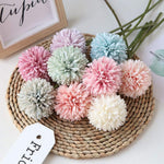 HoYuanFlo artificial pom-pom mum flowers flexible stems