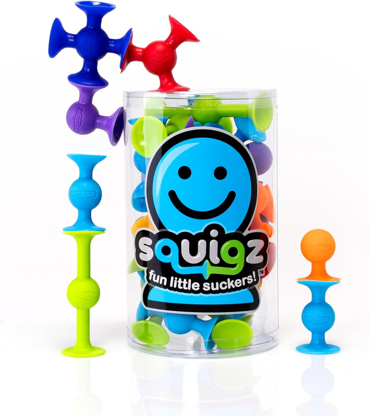 Fat Brain Toys Squigz, Multi Color (24 Pieces) - Image 1