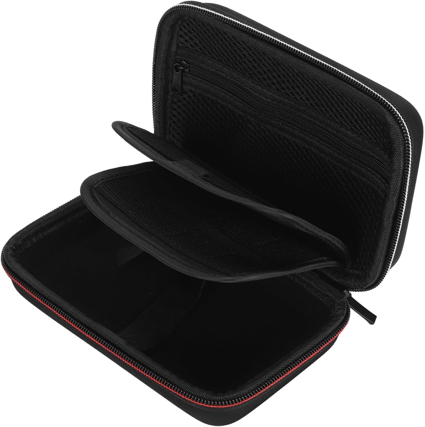 XUMIUZIY hard shell gaming console carrying case front view in black